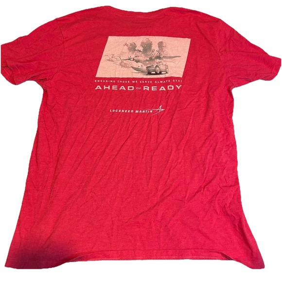 Lockheed Martin Other - Lockheed Martin Men's Red T-Shirt Graphic Ahead of Ready USA Made XL